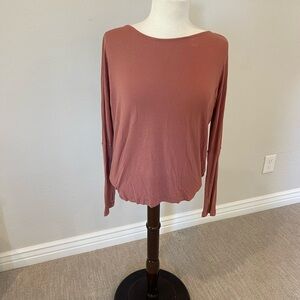 Forever 21 Long Sleeve Top in Mauve